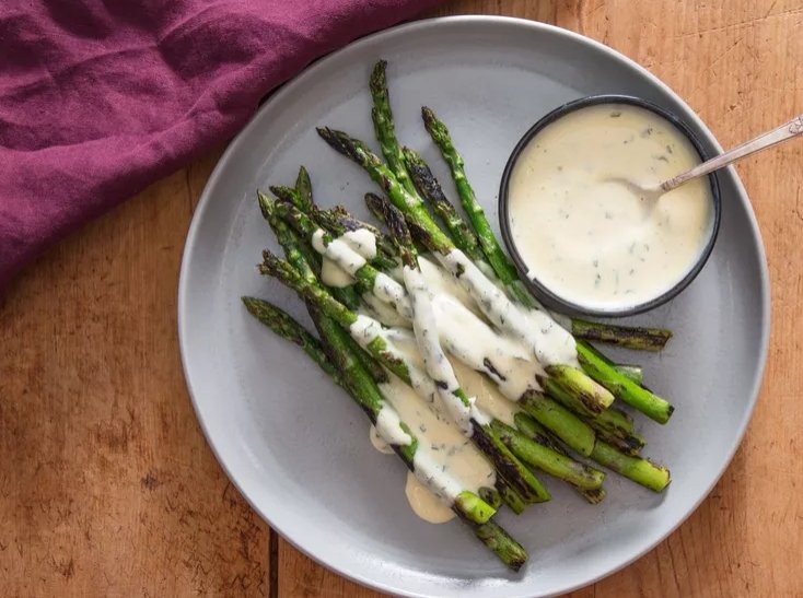 Charred Asparagus with Miso Béarnaise: A Fresh Take on a Classic Pairing